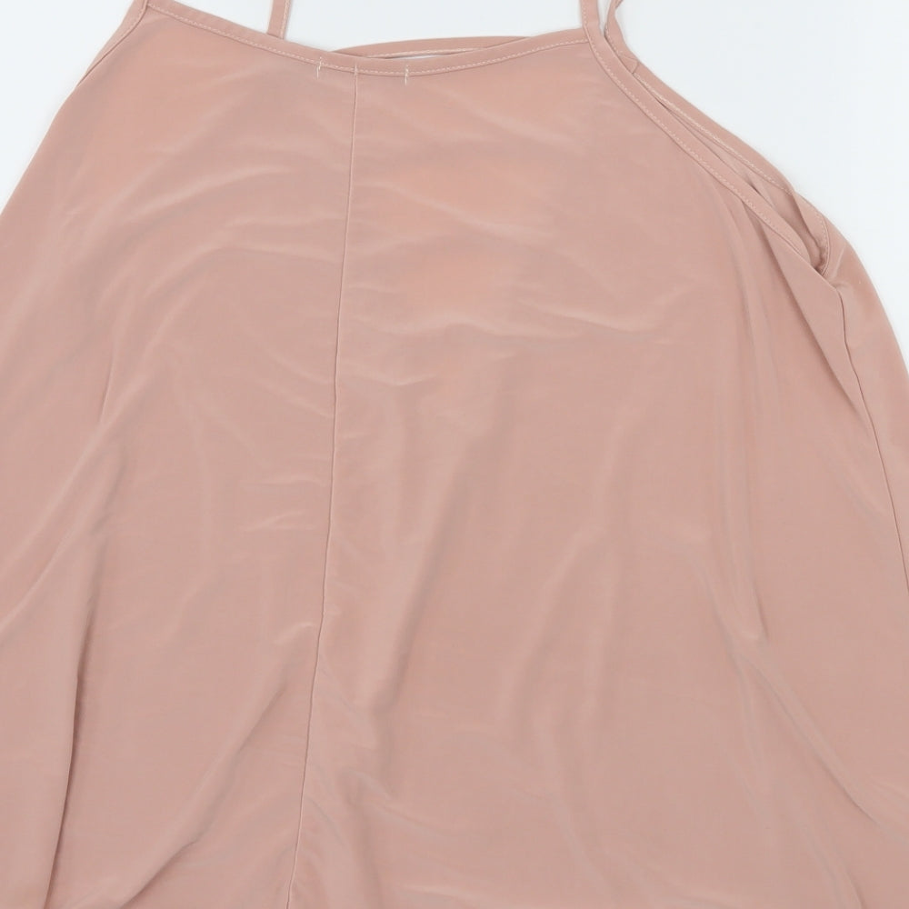 Boohoo Womens Pink  Jersey Camisole Tank Size 18