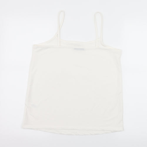 George Womens White  Jersey Camisole Tank Size 10