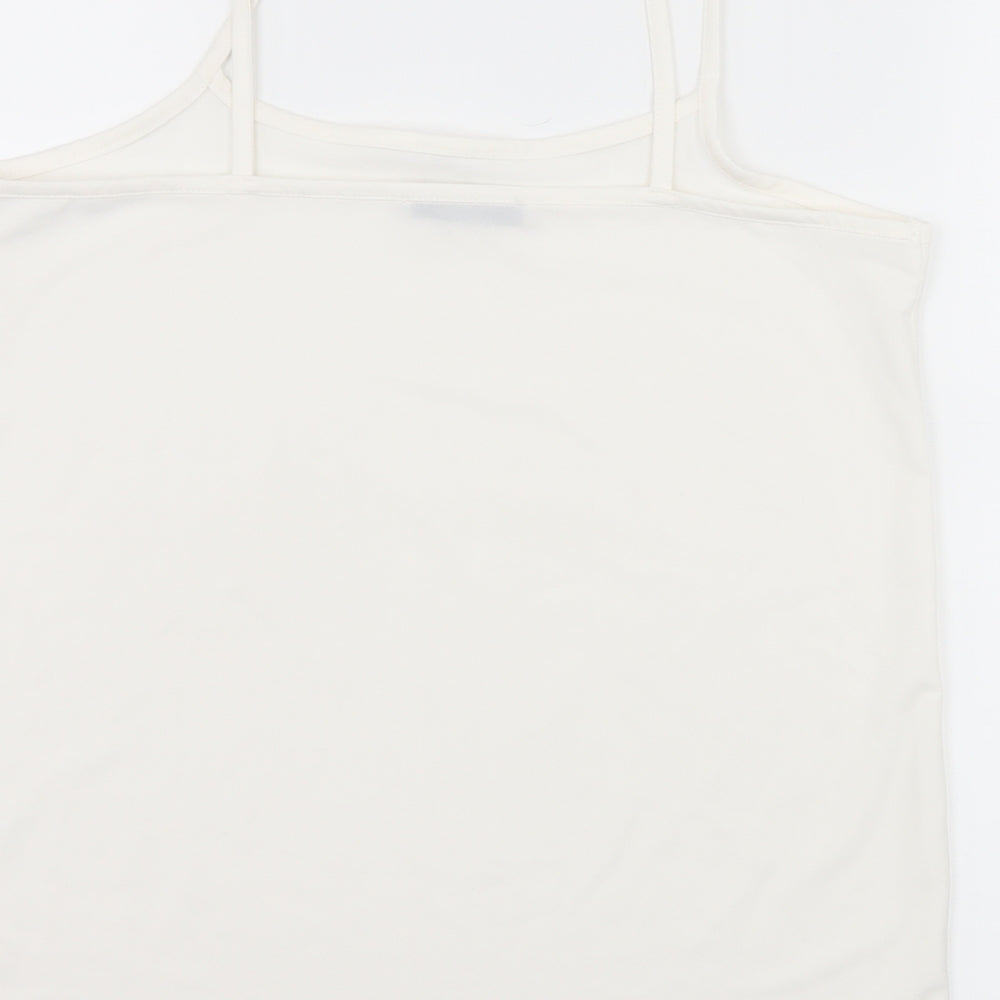 George Womens White  Jersey Camisole Tank Size 10