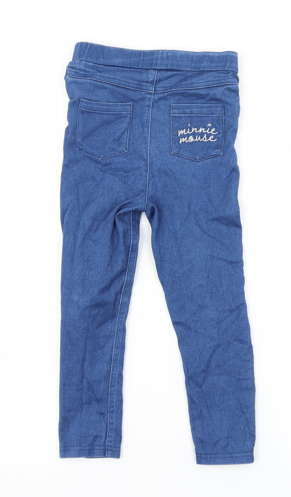 George Girls Blue  Denim Jegging Jeans Size 4-5 Years - Minnie mouse