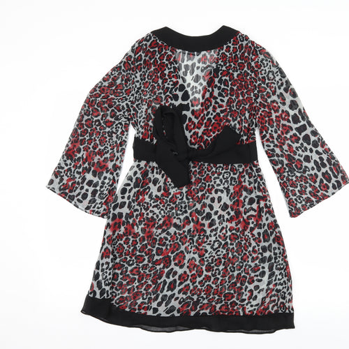 John Richmond Womens Multicoloured Animal Print  Basic Blouse Size 8  - Sheer