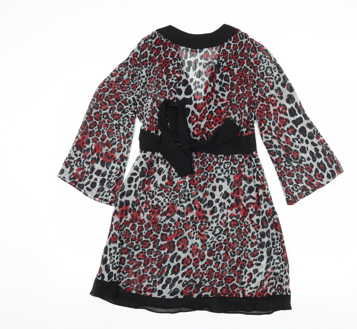 John Richmond Womens Multicoloured Animal Print  Basic Blouse Size 8  - Sheer