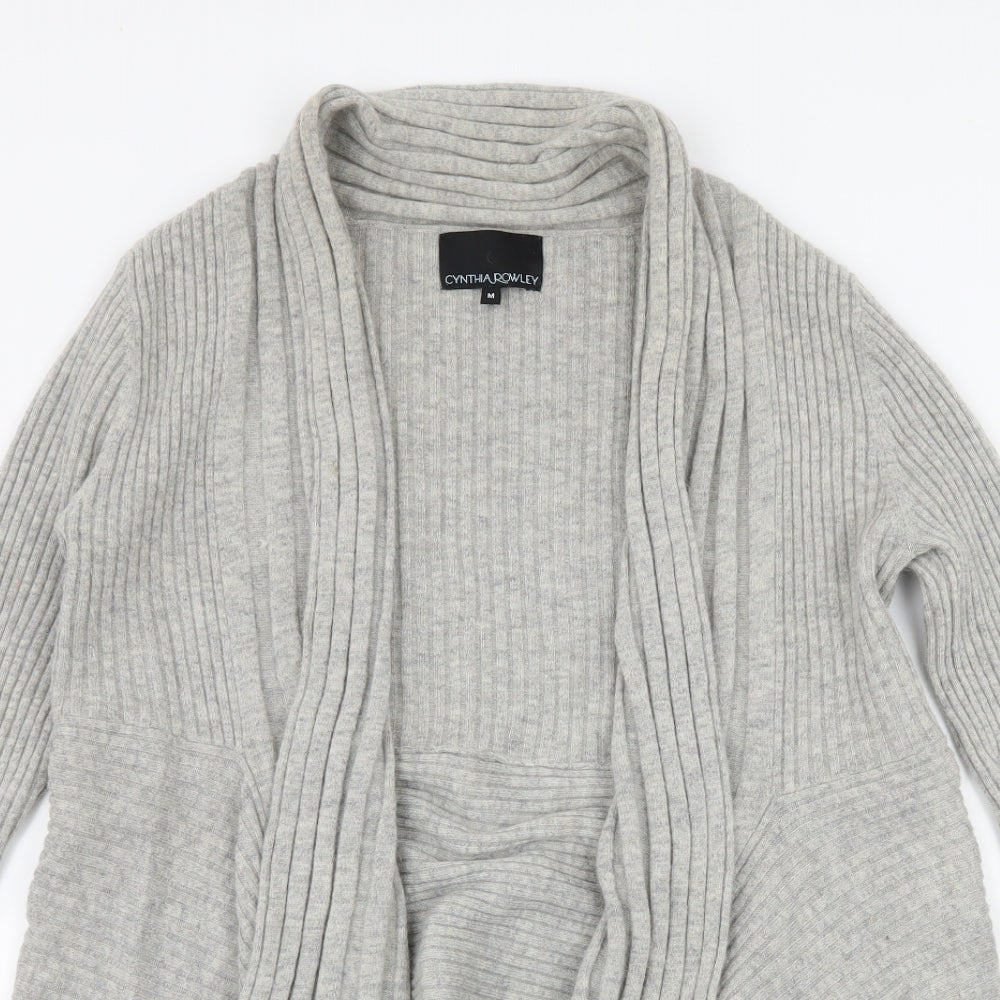 Cynthia Rowley Womens Grey  Knit Cardigan Jumper Size M