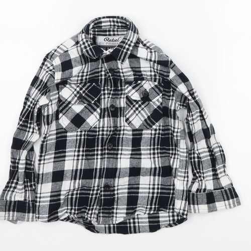 Primark Boys Blue Plaid  Basic Button-Up Size 2-3 Years