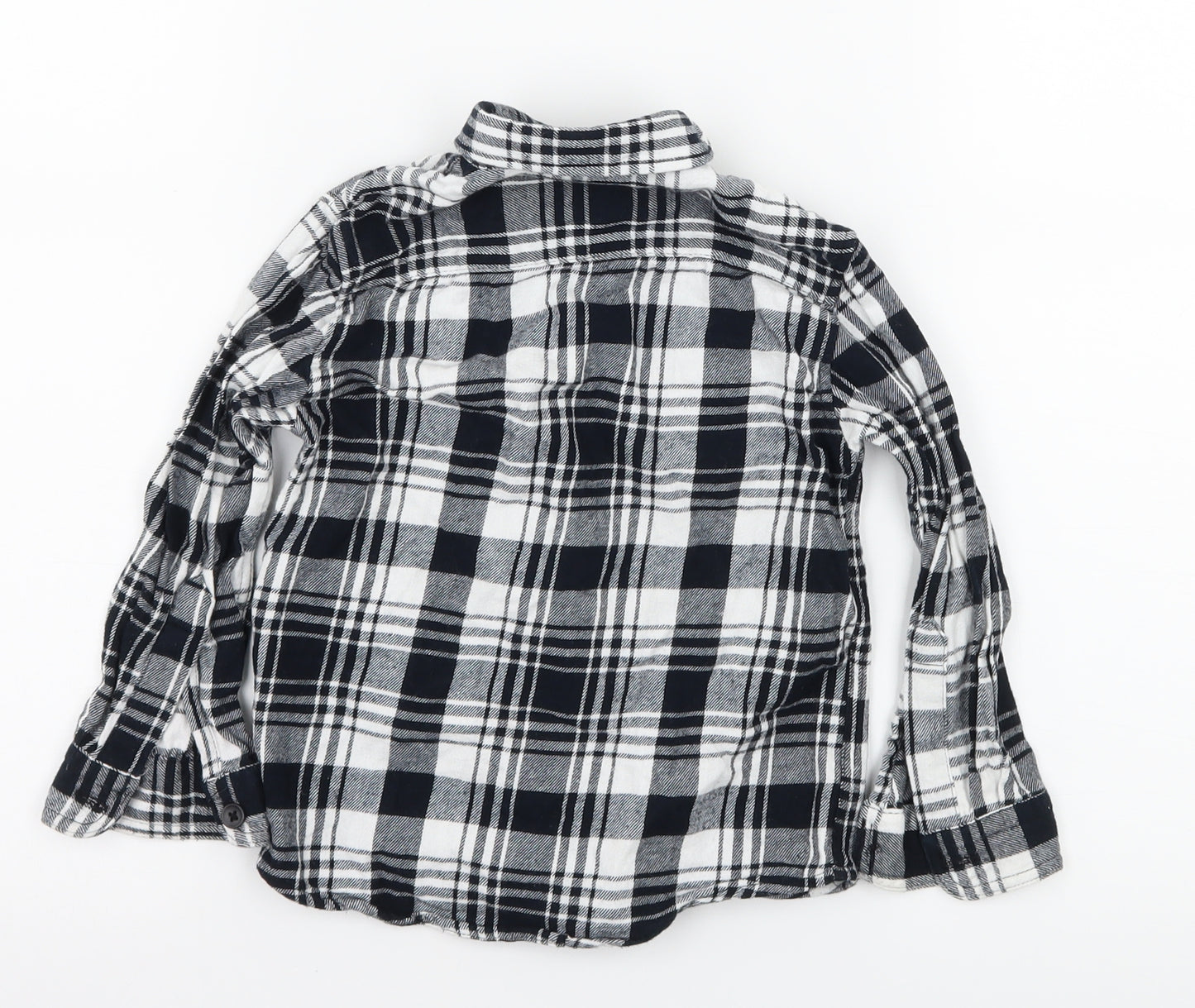 Primark Boys Blue Plaid  Basic Button-Up Size 2-3 Years