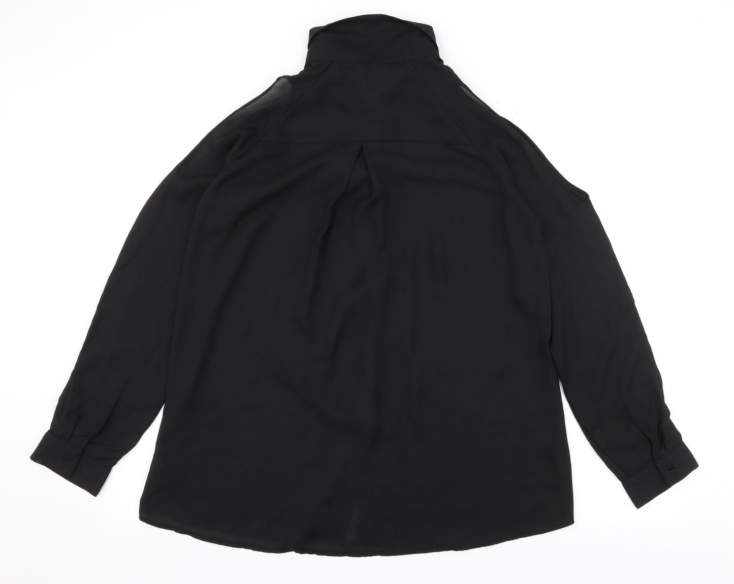 Zanzea Womens Black   Basic Blouse Size 10  - Cut Out Shoulder