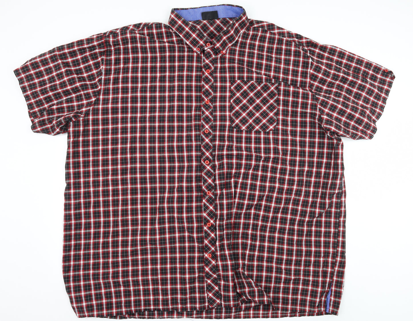Espionage Mens Multicoloured Check   Button-Up Size 5XL