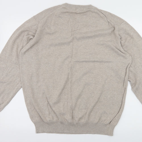 Dunnes Mens Ivory  Knit Pullover Jumper Size 2XL