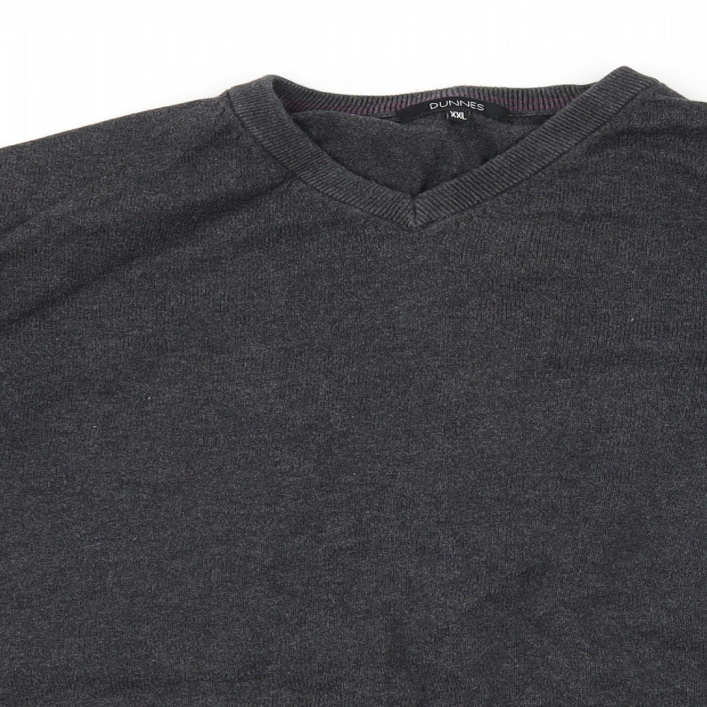 Dunnes Mens Grey  Knit Pullover Jumper Size 2XL