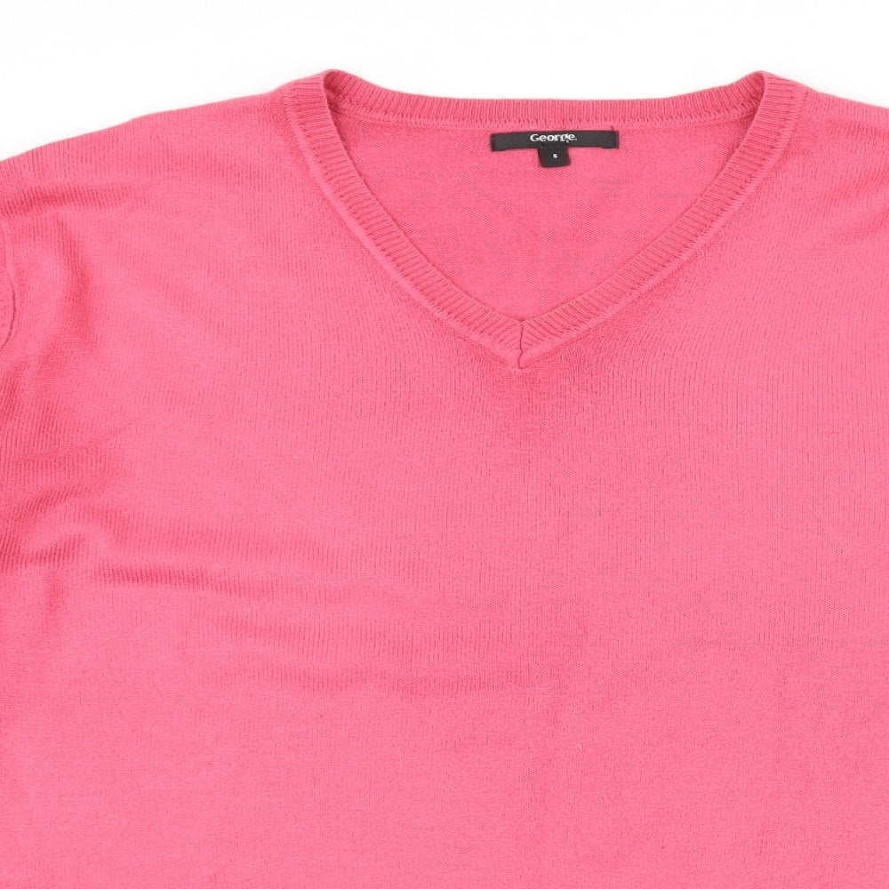 George Mens Pink  Knit Pullover Jumper Size S