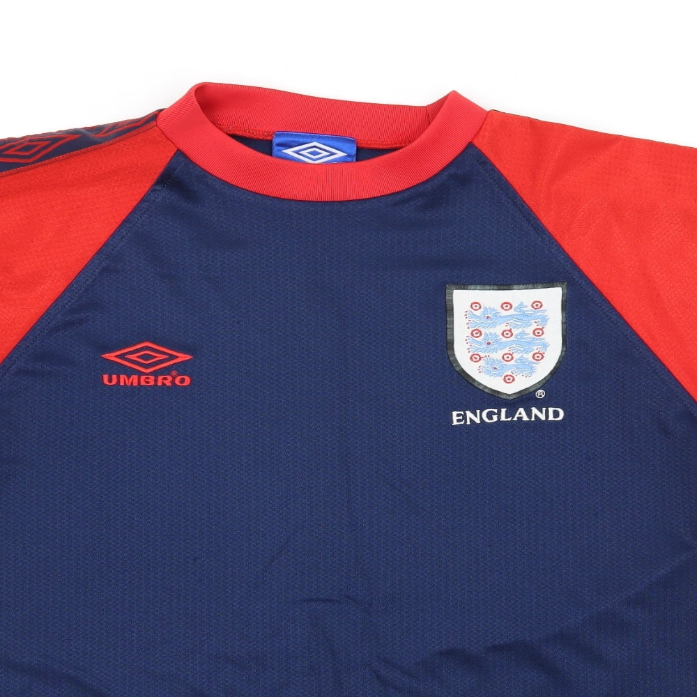 Umbro Mens Blue    T-Shirt Size S  - England Football