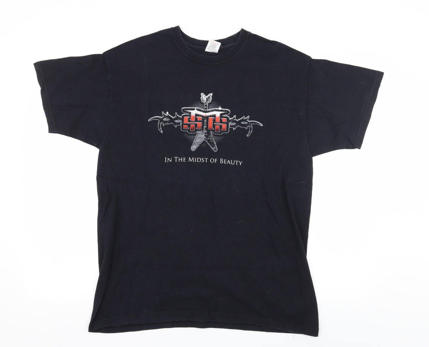 Fruit of the Loom Mens Black    T-Shirt Size L  - In the Midst of Beauty