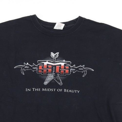 Fruit of the Loom Mens Black    T-Shirt Size L  - In the Midst of Beauty