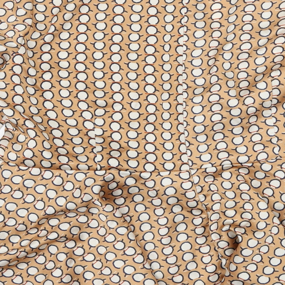 Quiz Womens Beige Polka Dot  Basic Blouse Size 18