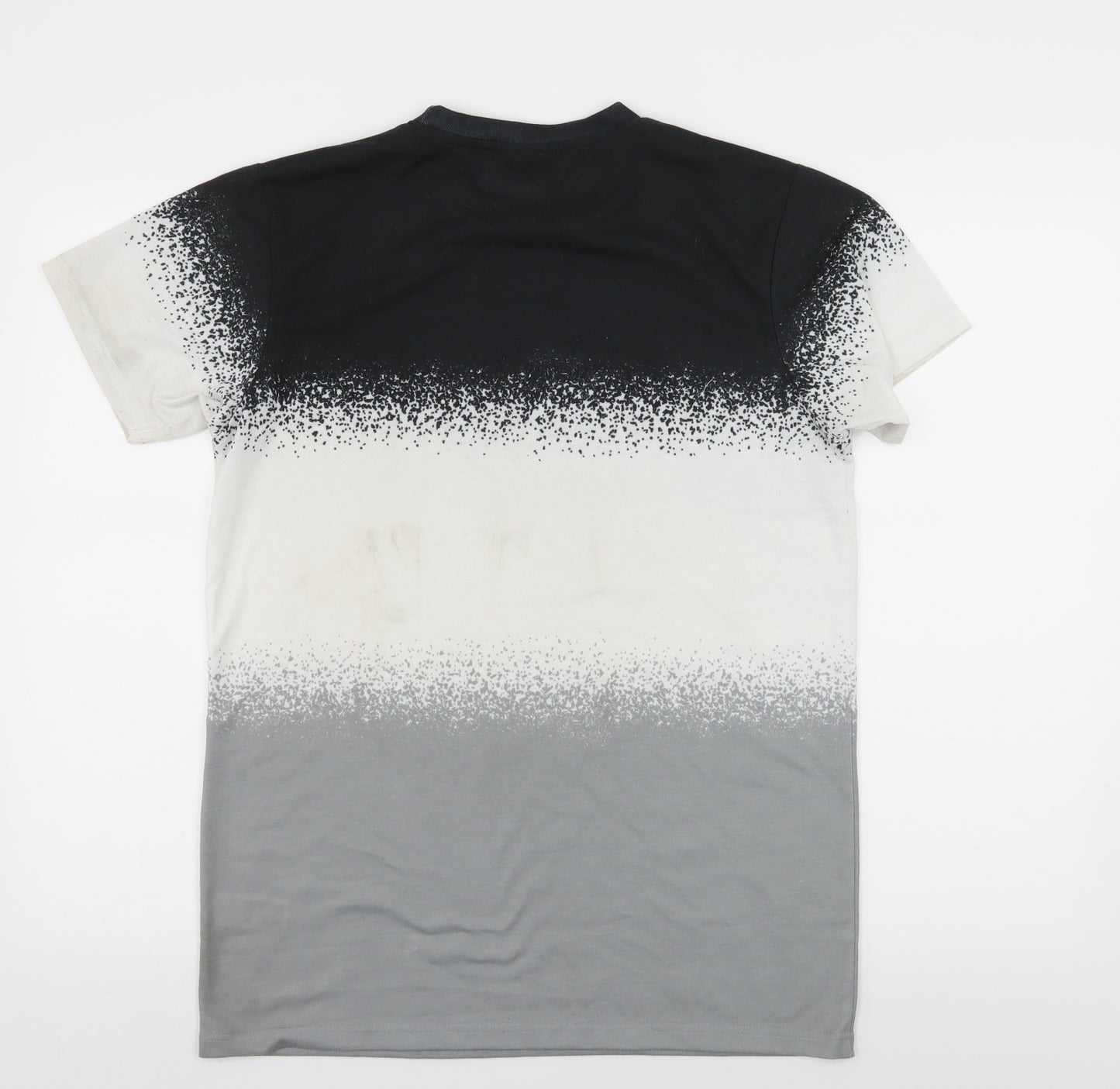 McKenzie Mens Grey Striped   T-Shirt Size S