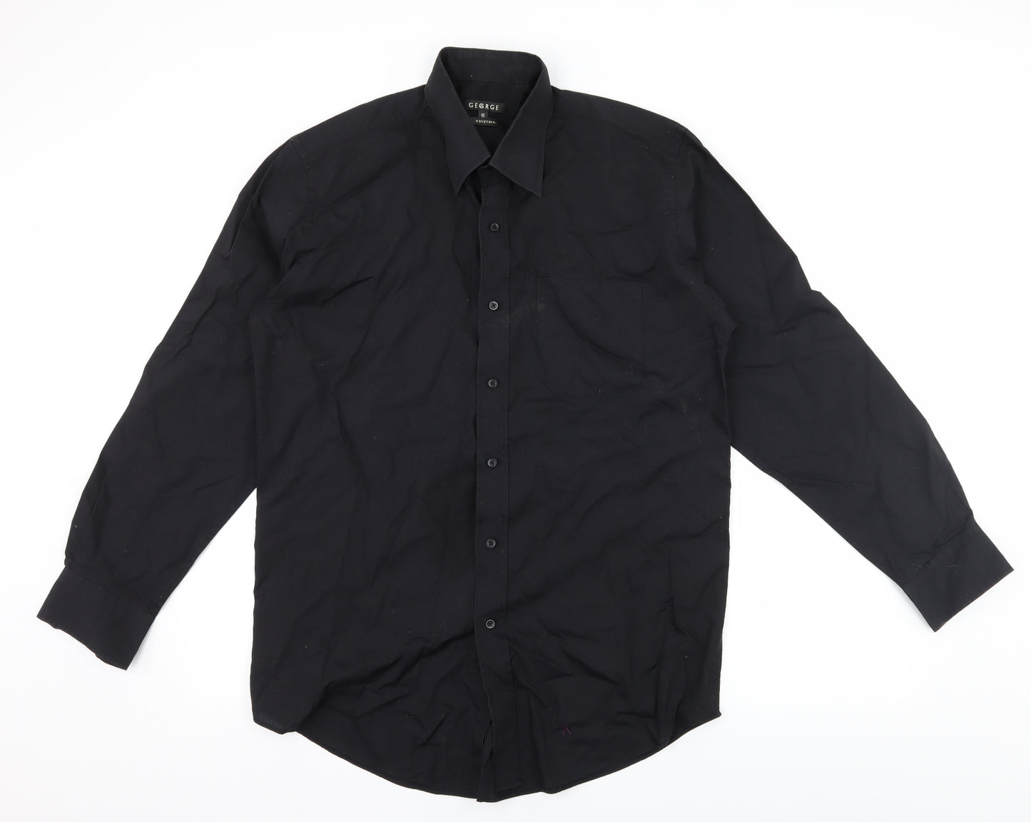 George Mens Black    Dress Shirt Size 16