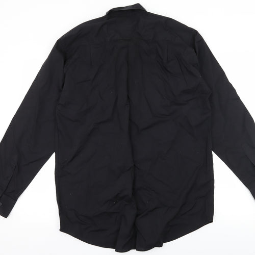 George Mens Black    Dress Shirt Size 16