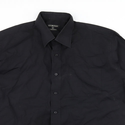 George Mens Black    Dress Shirt Size 16
