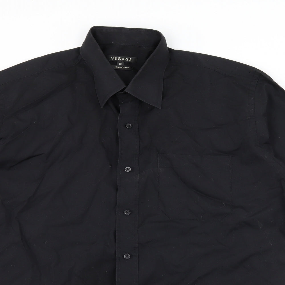 George Mens Black    Dress Shirt Size 16