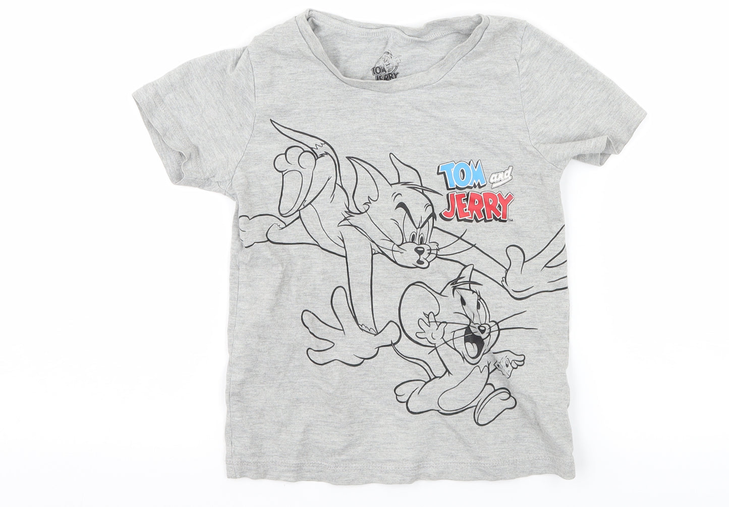 George Boys Grey  Jersey Basic T-Shirt Size 4-5 Years  - Tom & Jerry