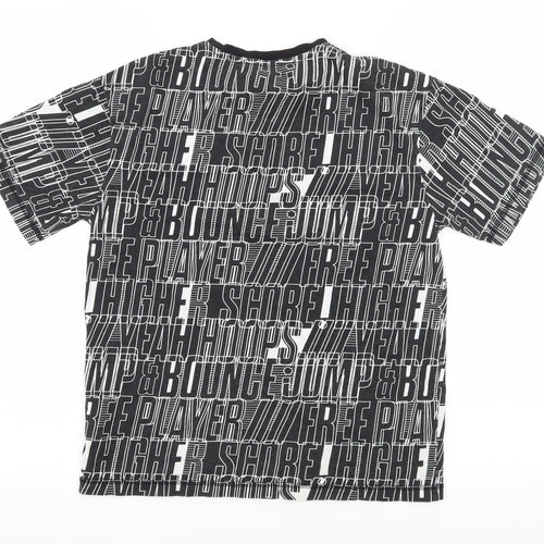 F&F Boys Black  Jersey Basic T-Shirt Size 9-10 Years  - Score