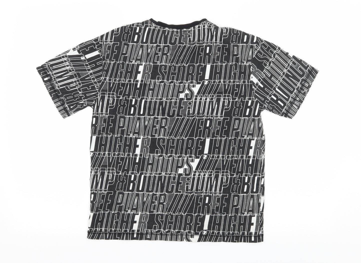 F&F Boys Black  Jersey Basic T-Shirt Size 9-10 Years  - Score