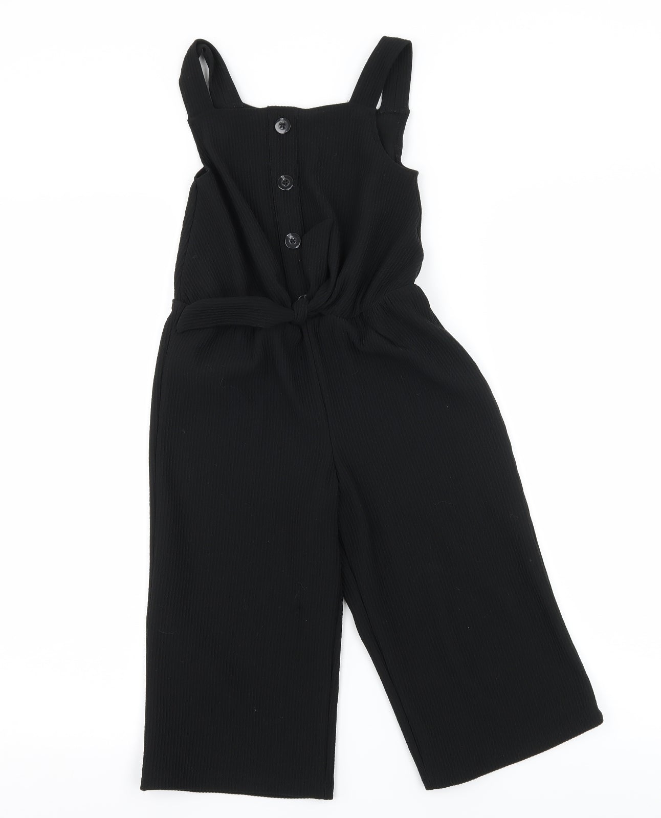 Primark Girls Black  Jersey Jumpsuit One-Piece Size 6-7 Years