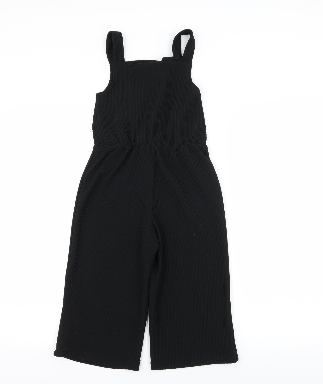 Primark Girls Black  Jersey Jumpsuit One-Piece Size 6-7 Years