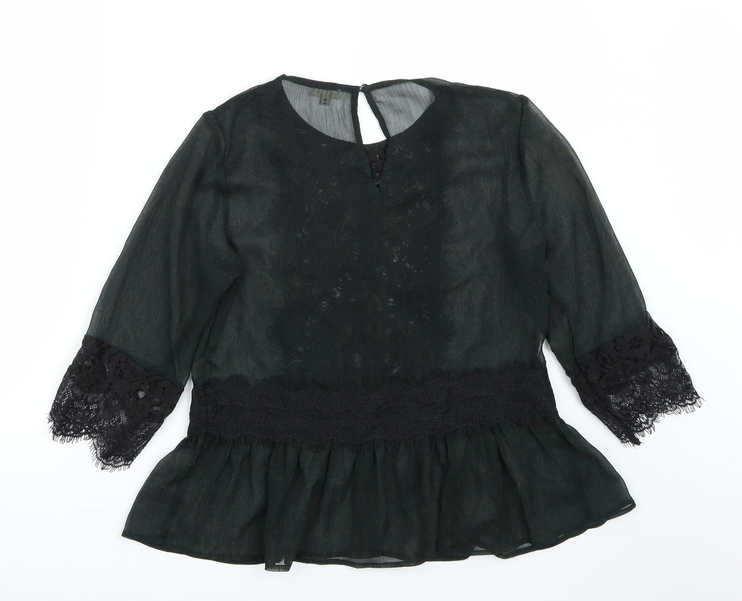 Riverisland Womens Green   Basic T-Shirt Size 10