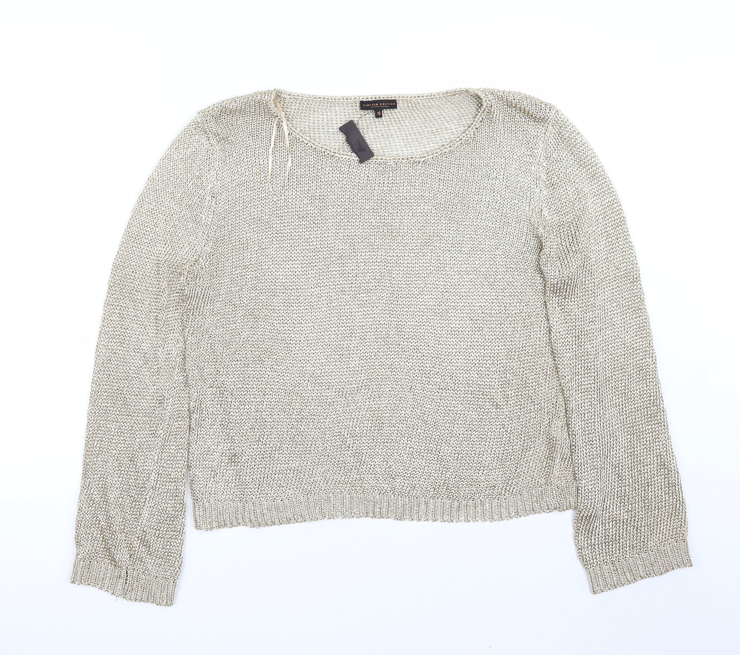 Limited Edition Womens Gold   Pullover Jumper Size 18