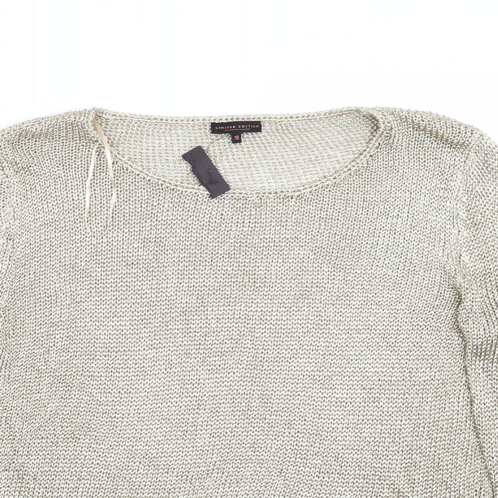Limited Edition Womens Gold   Pullover Jumper Size 18
