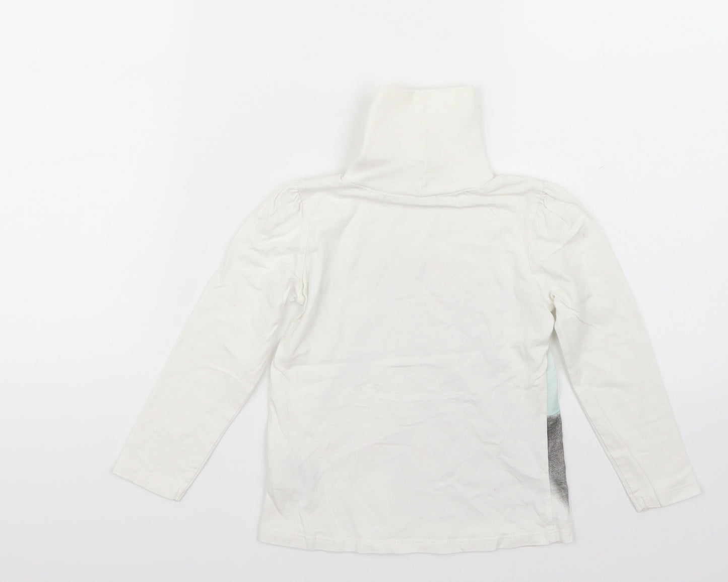 Preworn Girls White   Basic T-Shirt Size 3-4 Years