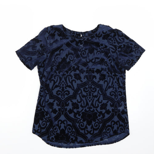 Dorothy Perkins Womens Blue   Basic T-Shirt Size 10