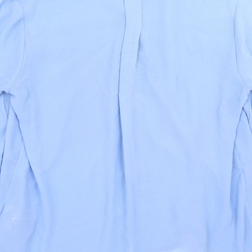 Marks and Spencer Womens Blue   Basic Button-Up Size 12