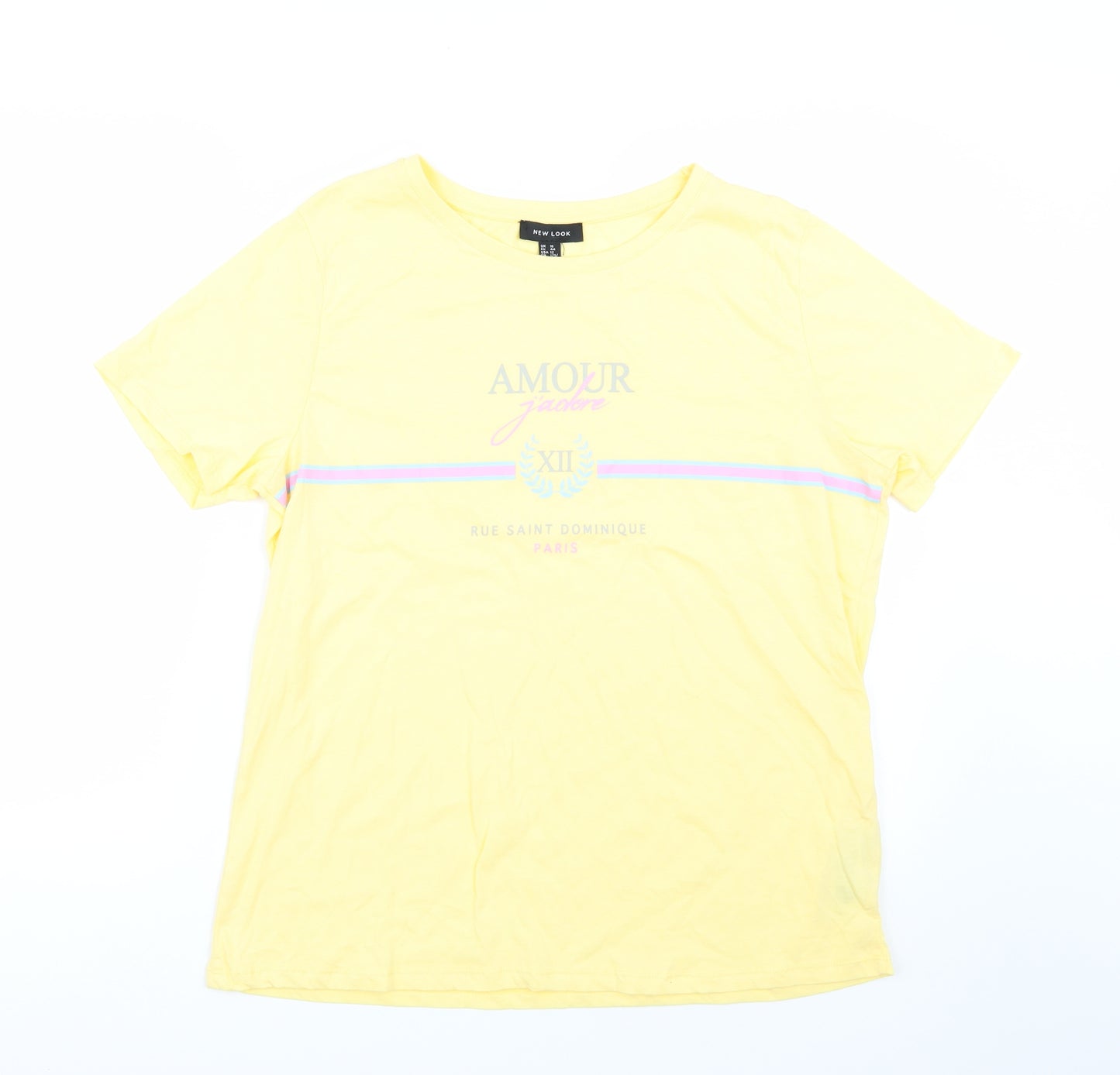 newlook Womens Yellow   Basic T-Shirt Size 16