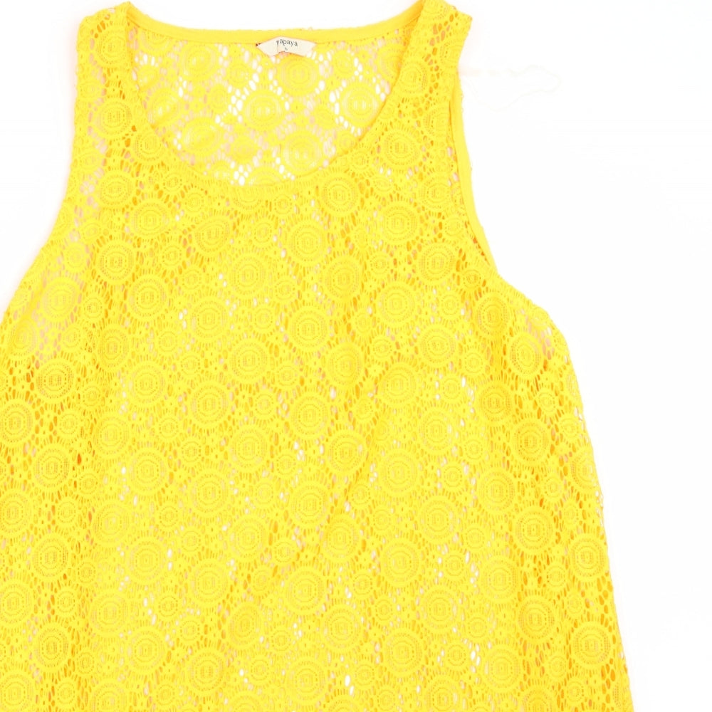 Papaya Womens Orange   Basic T-Shirt Size L