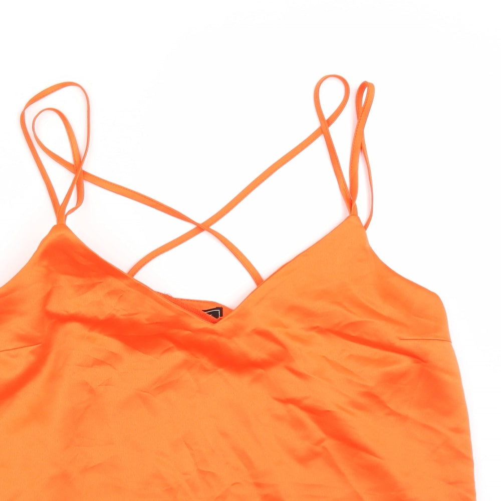 Lipsy Womens Orange   Basic Tank Size 16