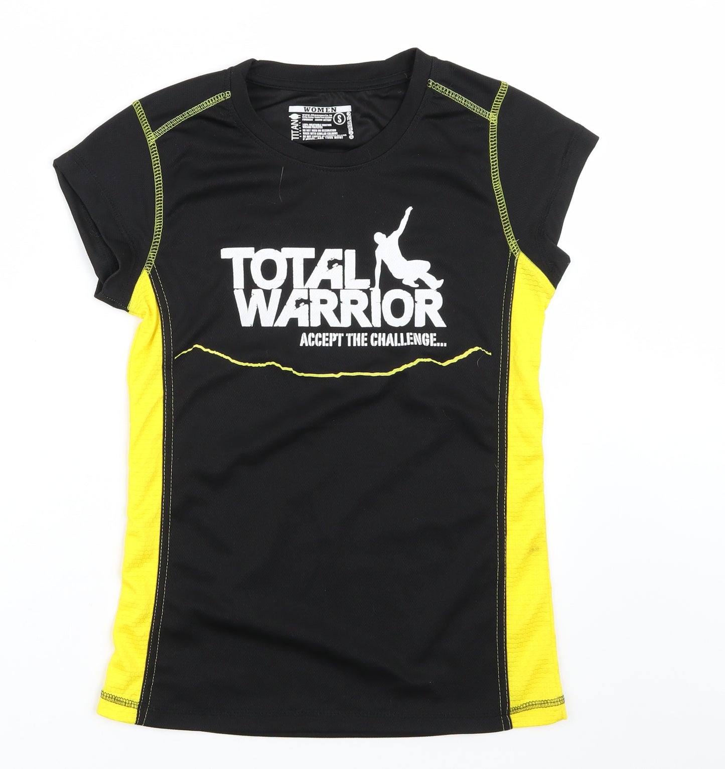 Total warrior Womens Black   Basic T-Shirt Size S