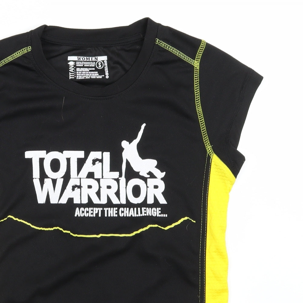 Total warrior Womens Black   Basic T-Shirt Size S