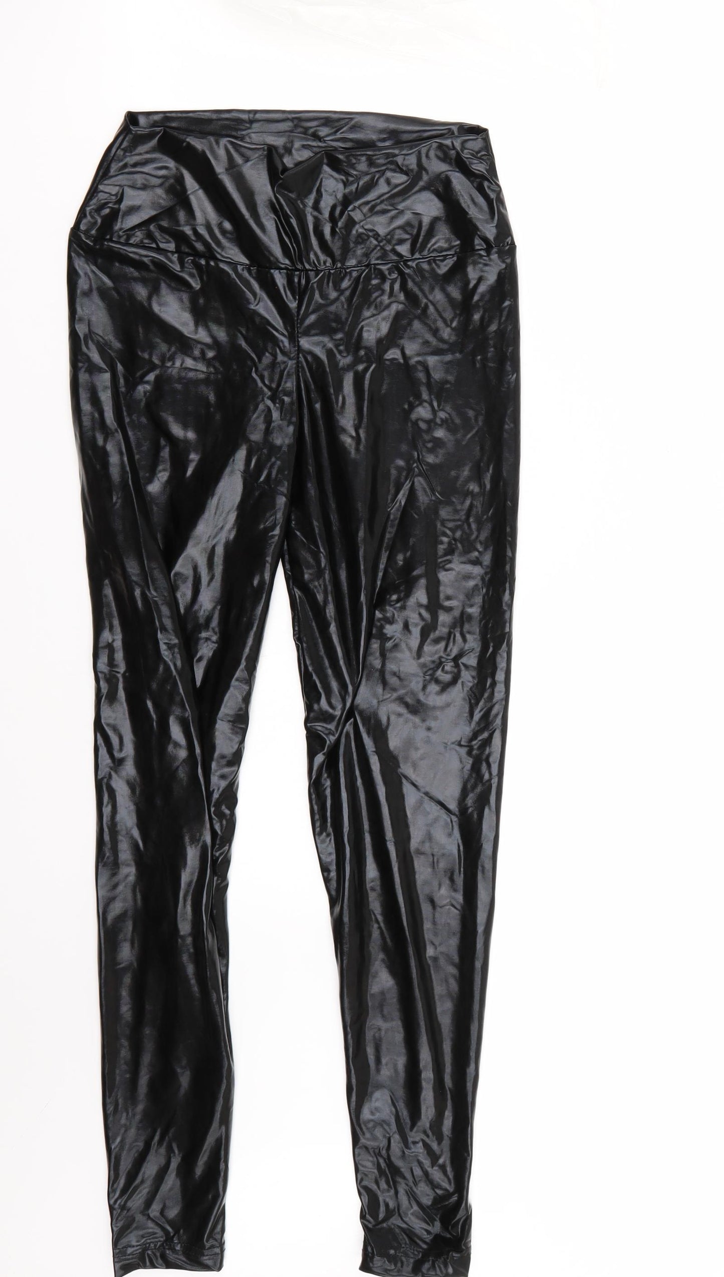 Futoro Womens Black  Ramie Capri Leggings Size L L30 in