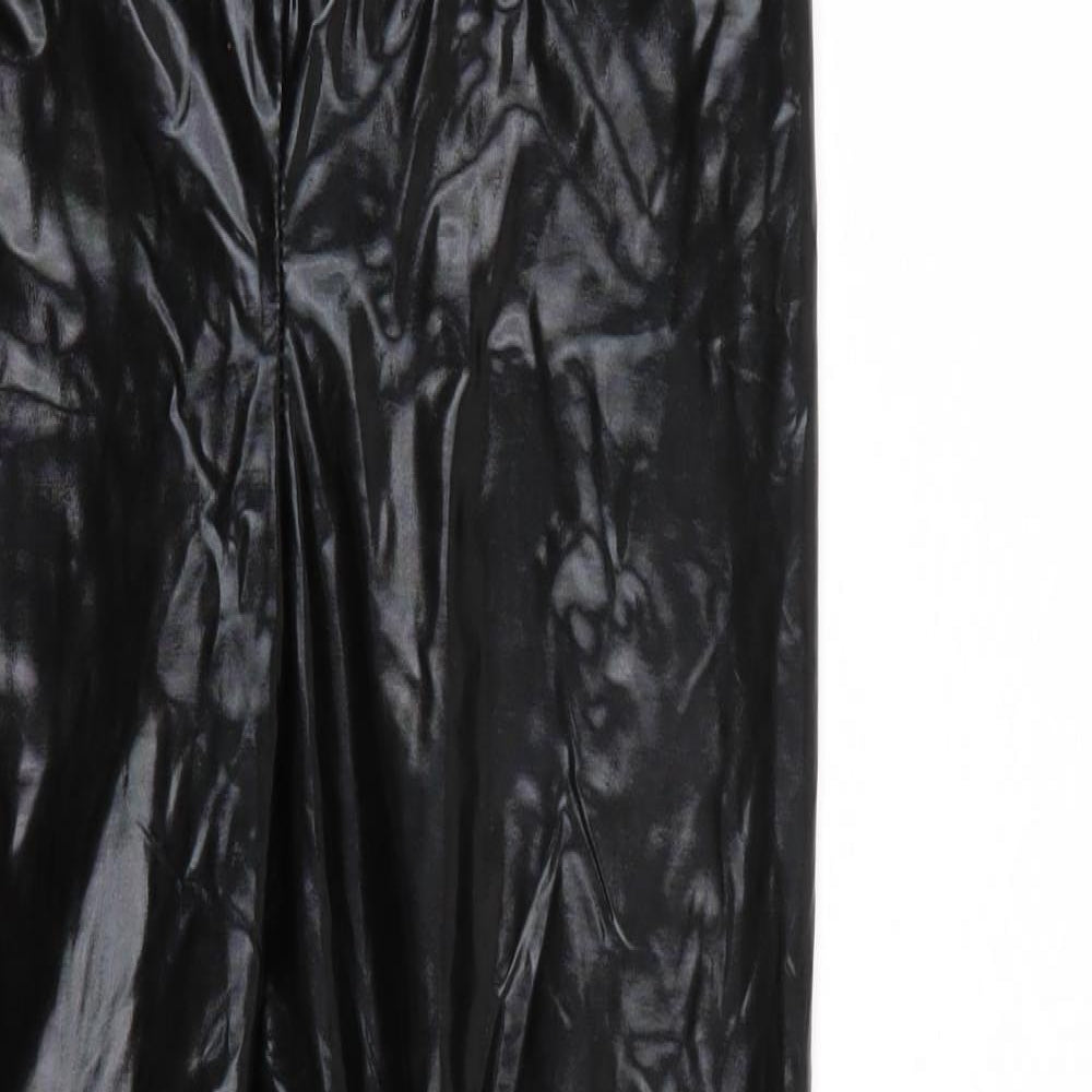 Futoro Womens Black  Ramie Capri Leggings Size L L30 in