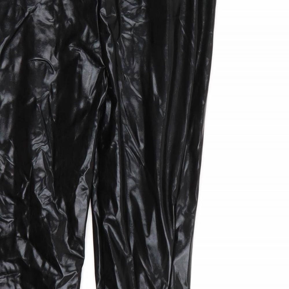 Futoro Womens Black  Ramie Capri Leggings Size L L30 in
