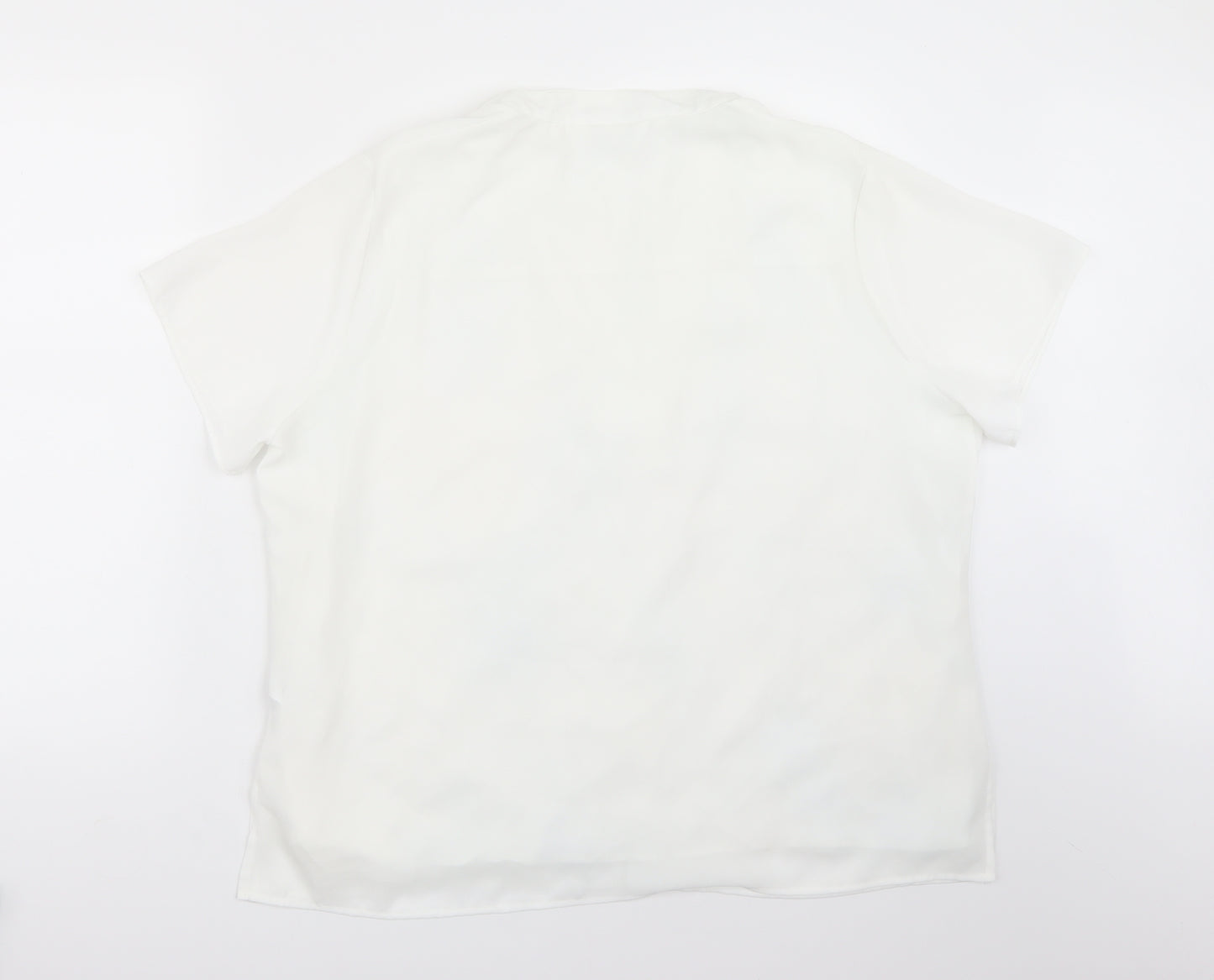 Marks and Spencer Womens White   Basic Button-Up Size 18