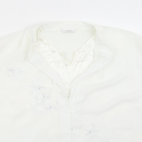 Marks and Spencer Womens White   Basic Button-Up Size 18