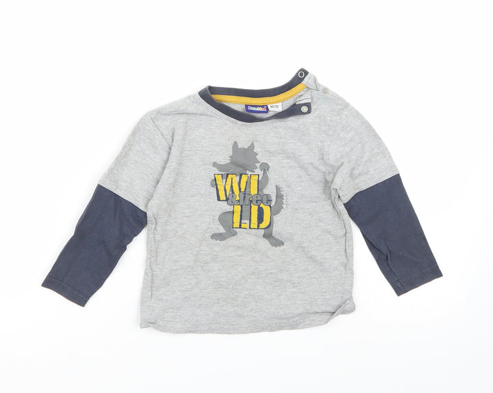 Lupilu Baby Grey Basic T-Shirt Size 24 Months