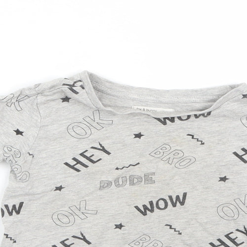 Fox & bunny Boys Grey   Basic T-Shirt Size 2-3 Years