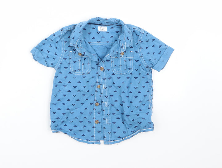 F&F Baby Blue Basic Button-Up Size 12-18 Months
