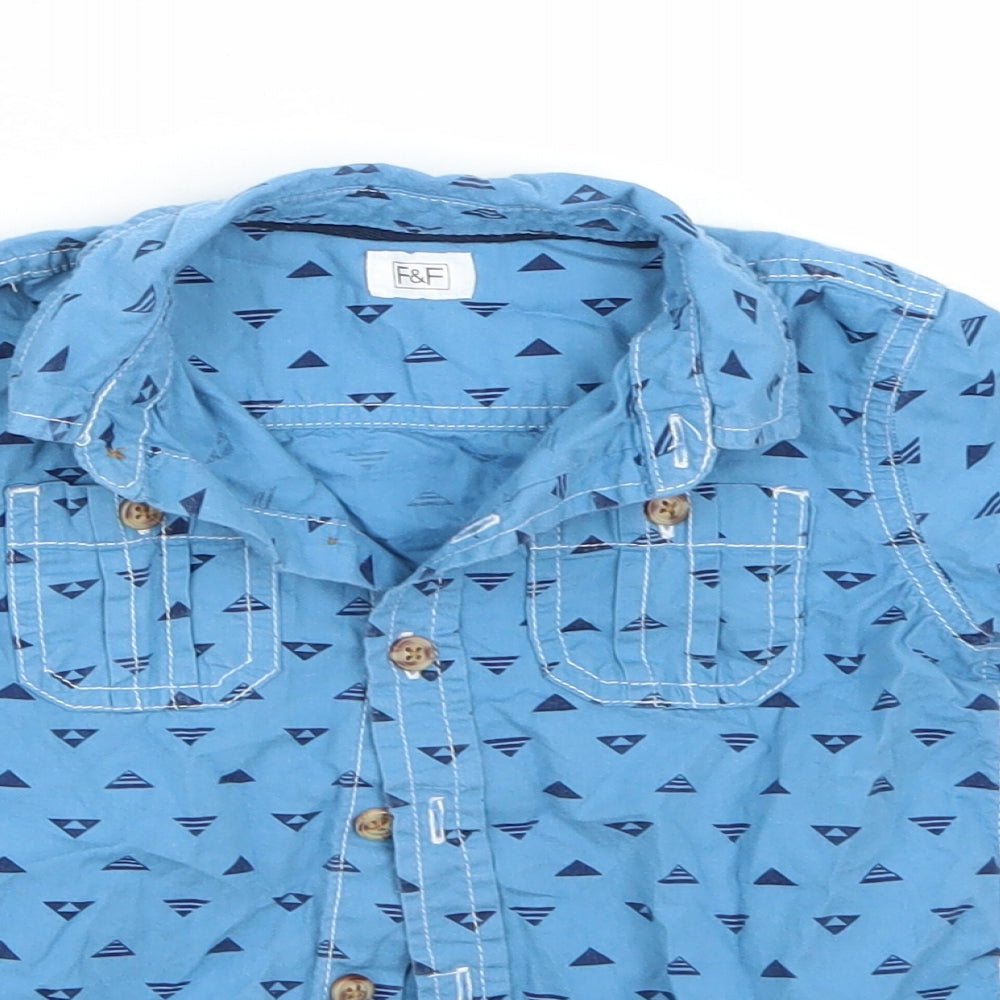 F&F Baby Blue   Basic Button-Up Size 12-18 Months