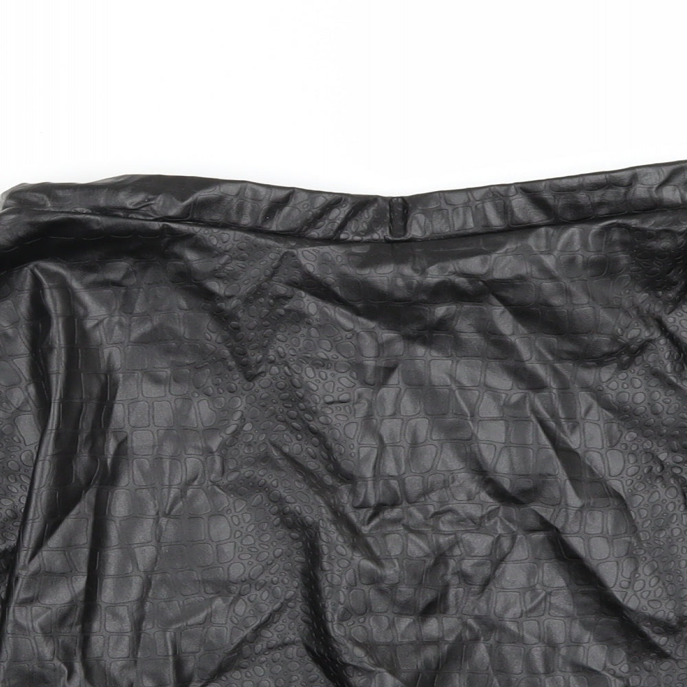 Boohoo Womens Black   A-Line Skirt Size 10