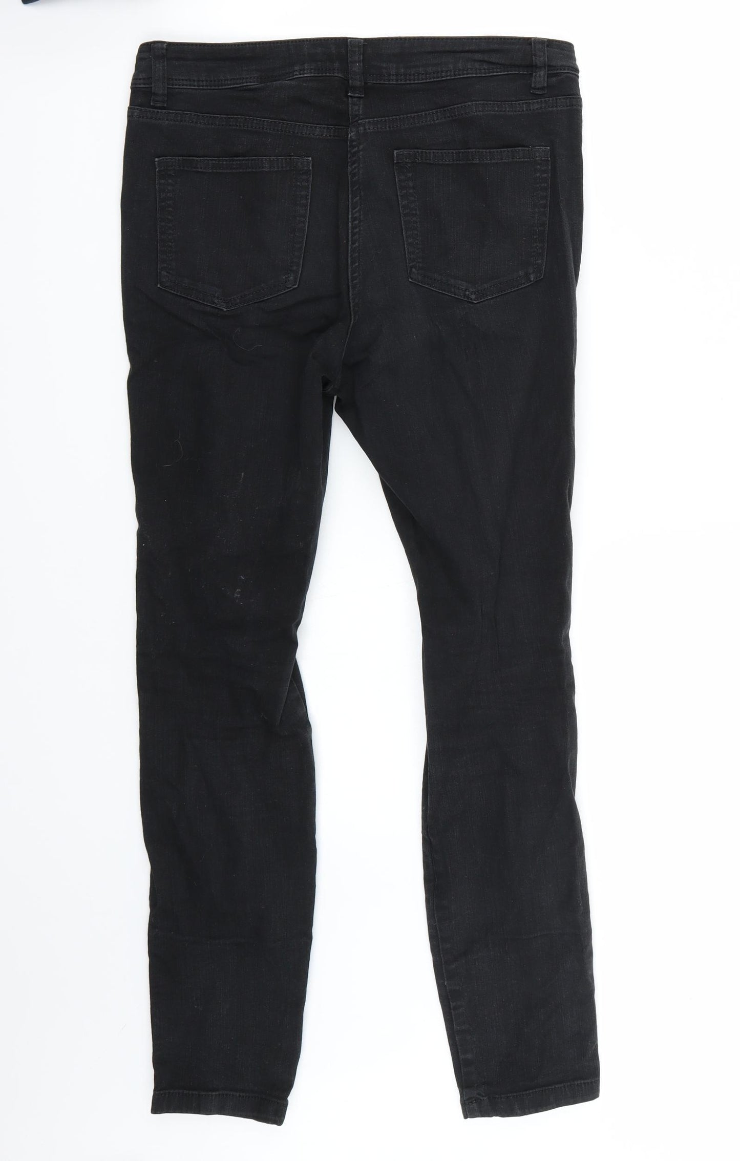NEXT Womens Black   Straight Jeans Size 8 L27 in